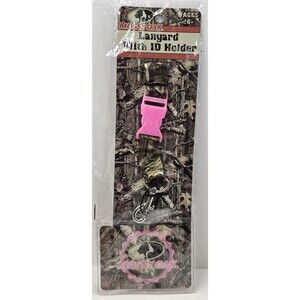 Mossy Oak‎ Lanyard With ID Holder Camo with Pink Accents - NIP